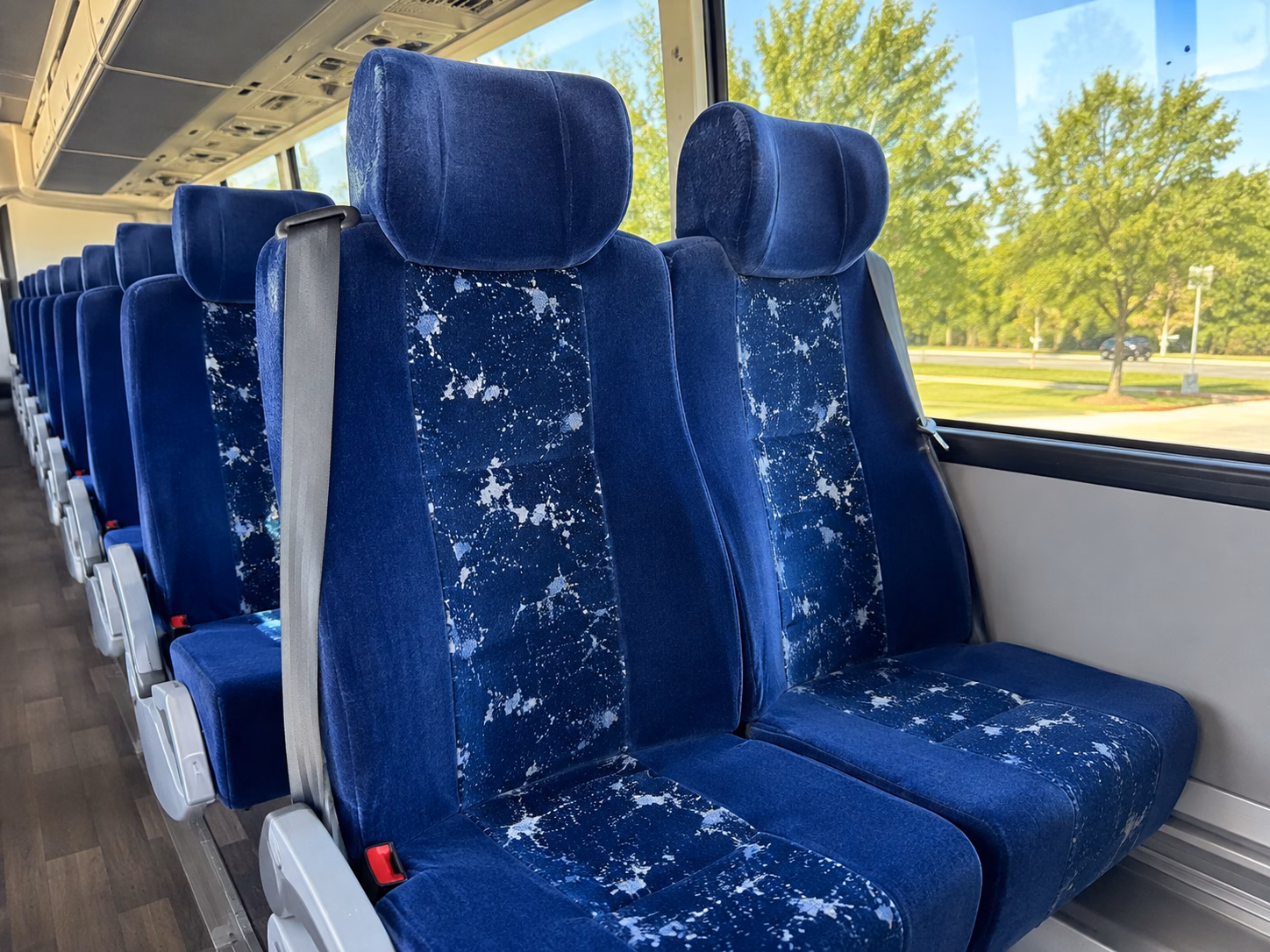 oakland charter bus interior